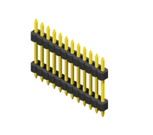 Pin Header 1mm 1Row  H=1.0mm Stack  Straight Type 